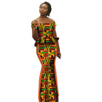 Luxury Bazin Riche African 2PC Set for Women – Elegant Top & High - Waist Maxi Skirt - Free Delivery only at Flexi Africa