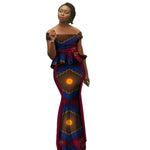 Luxury Bazin Riche African 2PC Set for Women – Elegant Top & High - Waist Maxi Skirt - Free Delivery only at Flexi Africa