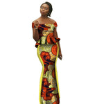 Luxury Bazin Riche African 2PC Set for Women – Elegant Top & High - Waist Maxi Skirt - Free Delivery only at Flexi Africa