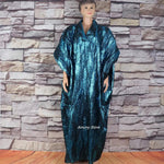 Luxury Gold Jacquard African Dress for Women – Elegant Loose Fit Occasion Gown - Free Delivery Worldwide only at Flexi Africa