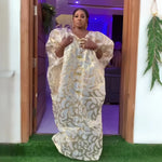 Luxury Jacquard African Dresses for Women – Elegant Loose Fit Traditional Fashion Gown - Free Delivery Worldwide only at Flexi Africa