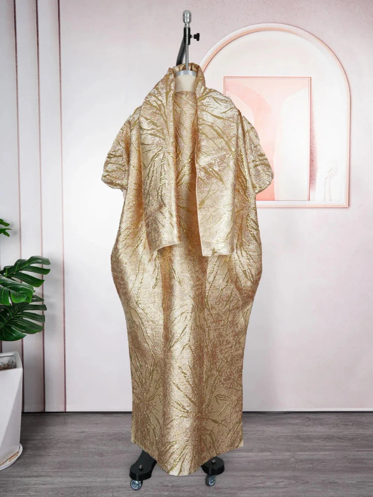 Luxury Sequin Abaya – African Kaftan Boubou Evening Party Dress - Free Delivery Worldwide only at Flexi Africa