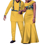 Matching African Couple Outfits – Dashiki Print Men’s Suit & Women’s Dress Set - Free Delivery Worldwide only at Flexi Africa