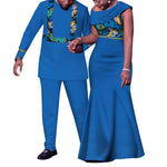Matching African Couple Outfits – Dashiki Print Men’s Suit & Women’s Dress Set - Free Delivery Worldwide only at Flexi Africa