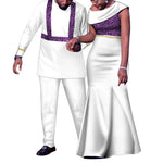 Matching African Couple Outfits – Dashiki Print Men’s Suit & Women’s Dress Set - Free Delivery Worldwide only at Flexi Africa