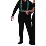 Matching African Couple Outfits – Dashiki Print Men’s Suit & Women’s Dress Set - Free Delivery Worldwide only at Flexi Africa