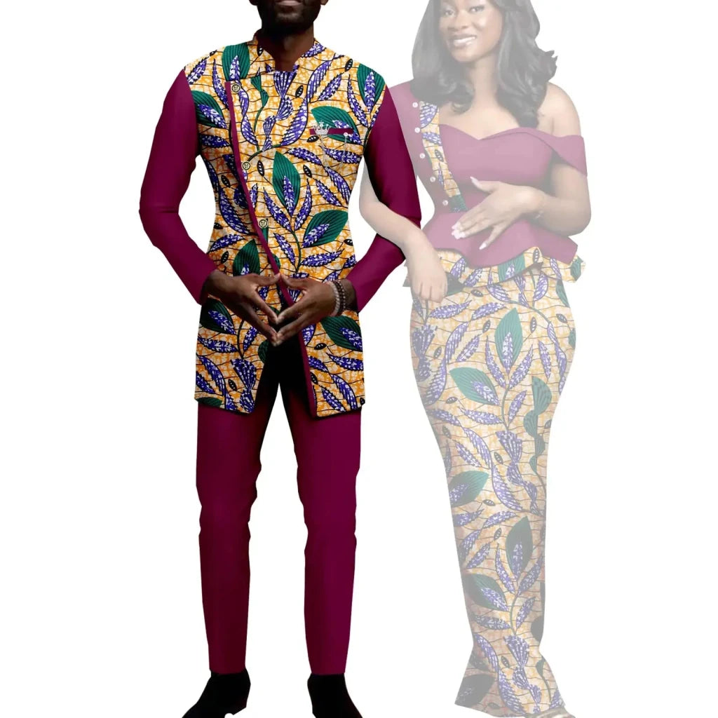 Matching African Couple Outfits – Women’s Dresses & Men’s Dashiki Suit Sets - Free Delivery Worldwide only at Flexi Africa