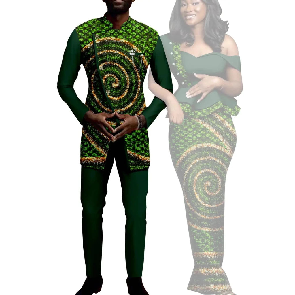 Matching African Couple Outfits – Women’s Dresses & Men’s Dashiki Suit Sets - Free Delivery Worldwide only at Flexi Africa