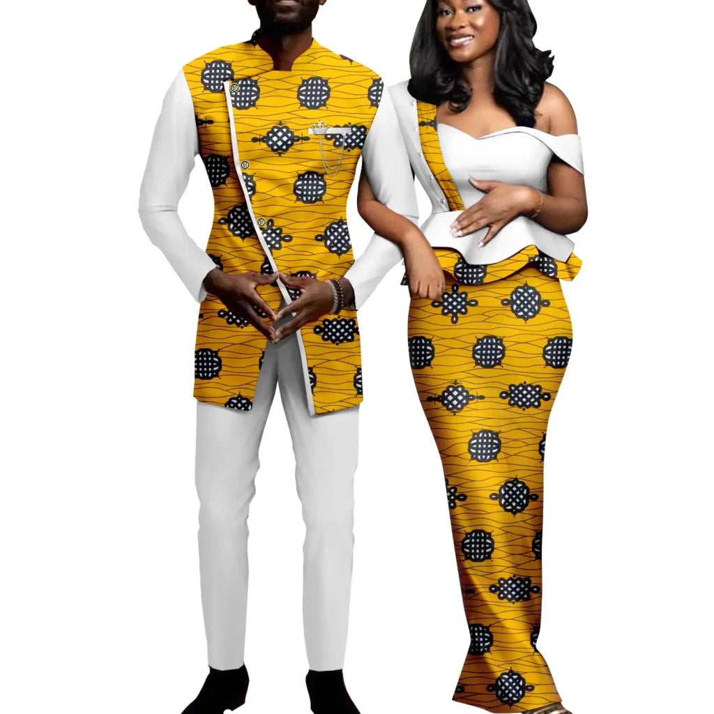 Matching African Couple Outfits – Women’s Dresses & Men’s Dashiki Suit Sets - Free Delivery Worldwide only at Flexi Africa