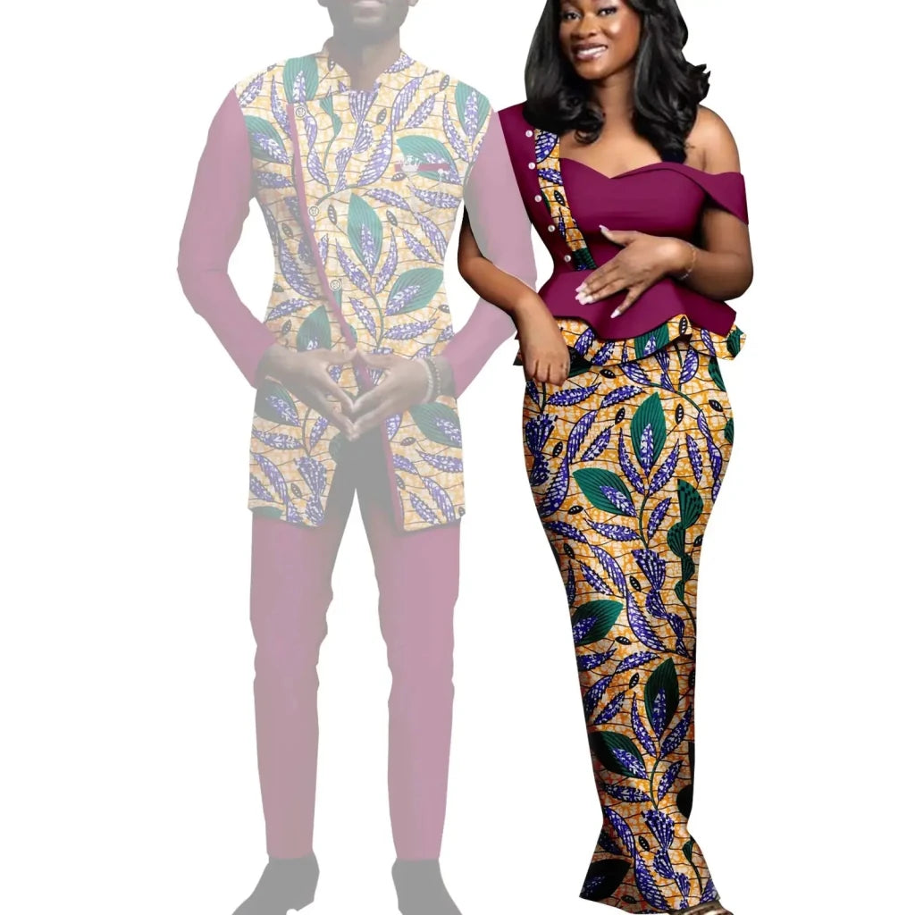 Matching African Couple Outfits – Women’s Dresses & Men’s Dashiki Suit Sets - Free Delivery Worldwide only at Flexi Africa