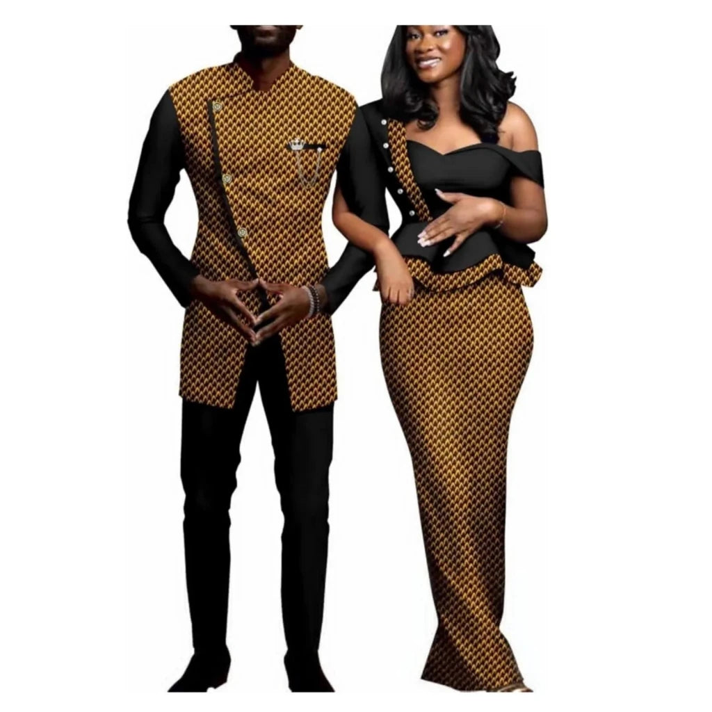 Matching African Couple Outfits – Women’s Dresses & Men’s Dashiki Suit Sets - Free Delivery Worldwide only at Flexi Africa