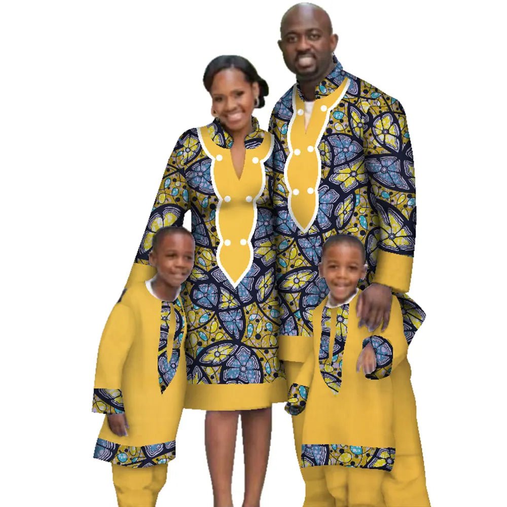 Matching African-Print Family Clothing - Free Delivery Worldwide only at Flexi Africa