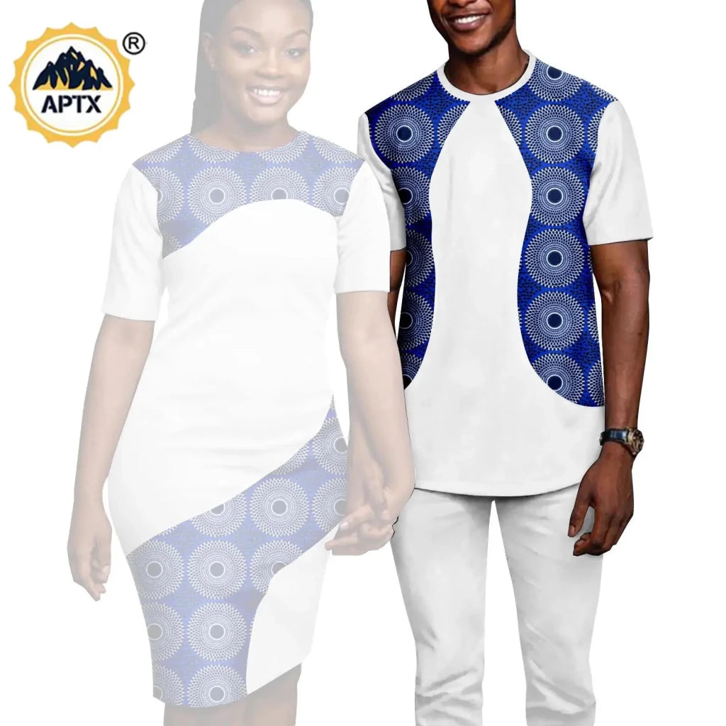 Matching African-Print Outfits for Couples - Free Delivery Worldwide only at Flexi Africa