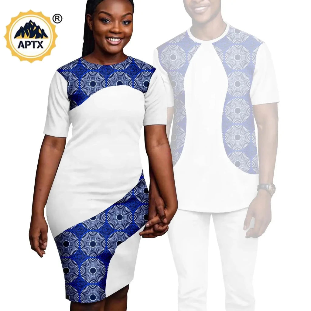 Matching African-Print Outfits for Couples - Free Delivery Worldwide only at Flexi Africa