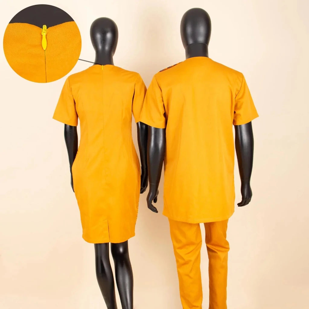 Matching African-Print Outfits for Couples - Free Delivery Worldwide only at Flexi Africa