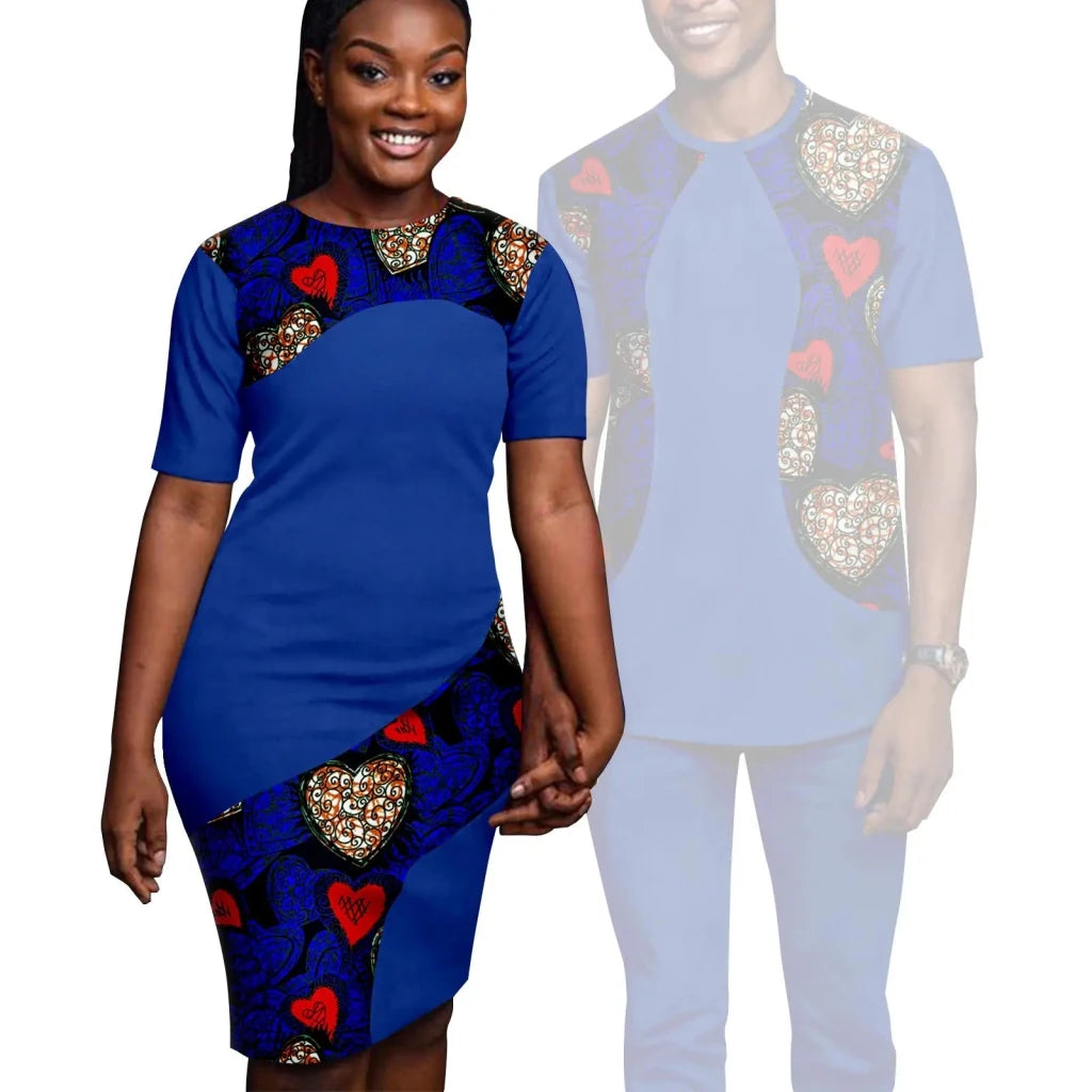 Matching African-Print Outfits for Couples - Free Delivery Worldwide only at Flexi Africa