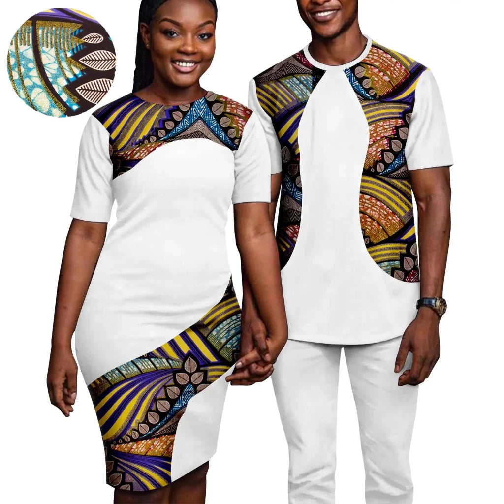 Matching African-Print Outfits for Couples - Free Delivery Worldwide only at Flexi Africa