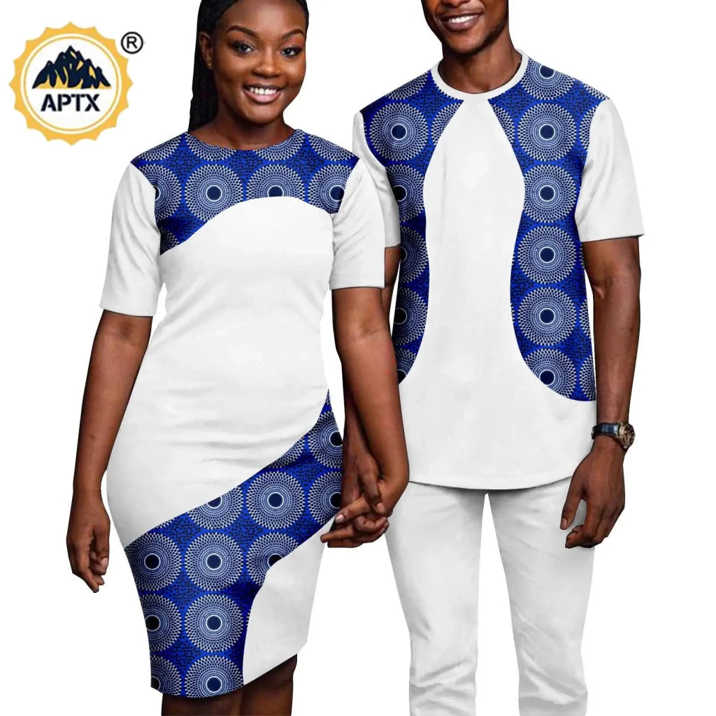 Matching African-Print Outfits for Couples - Free Delivery Worldwide only at Flexi Africa