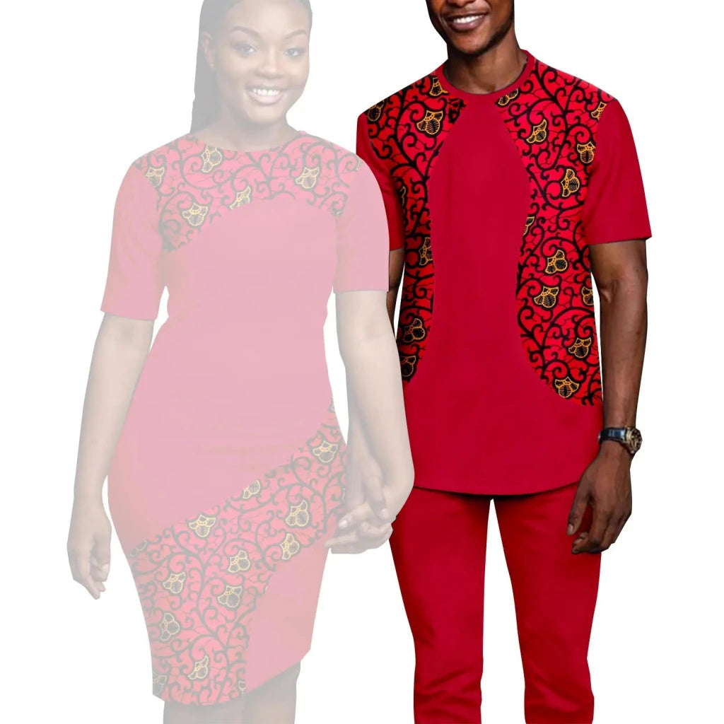 Matching African-Print Outfits for Couples - Free Delivery Worldwide only at Flexi Africa