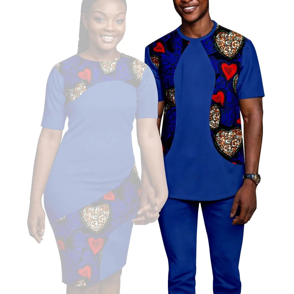 Matching African-Print Outfits for Couples - Free Delivery Worldwide only at Flexi Africa