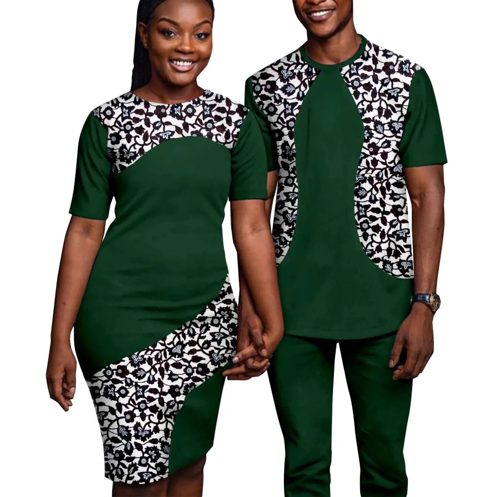 Matching African-Print Outfits for Couples - Free Delivery Worldwide only at Flexi Africa