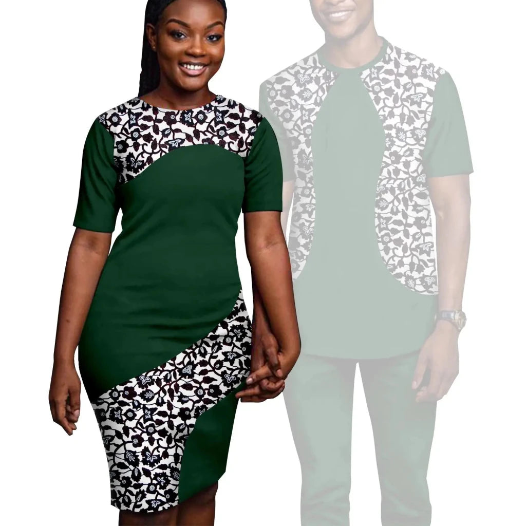 Matching African-Print Outfits for Couples - Free Delivery Worldwide only at Flexi Africa
