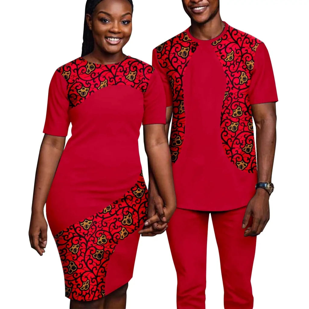 Matching African-Print Outfits for Couples - Free Delivery Worldwide only at Flexi Africa