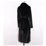 Mauroicardi Winter Long White Black Warm Thick Soft Flowy Fluffy Faux Fur Coat Women Sashes Loose Casual Furry Overcoat 2024 - Free Delivery Worldwide only at Flexi Africa