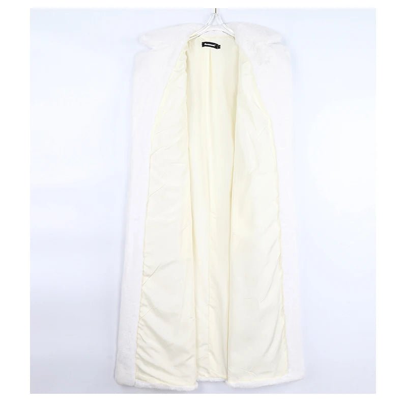 Mauroicardi Winter Long White Black Warm Thick Soft Flowy Fluffy Faux Fur Coat Women Sashes Loose Casual Furry Overcoat 2024 - Free Delivery Worldwide only at Flexi Africa