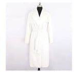Mauroicardi Winter Long White Black Warm Thick Soft Flowy Fluffy Faux Fur Coat Women Sashes Loose Casual Furry Overcoat 2024 - Free Delivery Worldwide only at Flexi Africa
