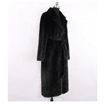 Mauroicardi Winter Long White Black Warm Thick Soft Flowy Fluffy Faux Fur Coat Women Sashes Loose Casual Furry Overcoat 2024 - Free Delivery Worldwide only at Flexi Africa