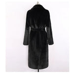 Mauroicardi Winter Long White Black Warm Thick Soft Flowy Fluffy Faux Fur Coat Women Sashes Loose Casual Furry Overcoat 2024 - Free Delivery Worldwide only at Flexi Africa