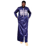 Men’s African Bazin Riche Embroidery 2PC Traditional Outfit - Free Delivery Worldwide only at Flexi Africa