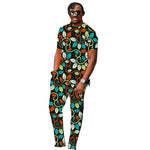 Men’s African Couture Outfit – Ankara Print Top & Pants Set - Free Delivery Worldwide only at Flexi Africa