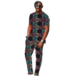 Men’s African Couture Outfit – Ankara Print Top & Pants Set - Free Delivery Worldwide only at Flexi Africa