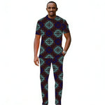 Men’s African Couture Outfit – Ankara Print Top & Pants Set - Free Delivery Worldwide only at Flexi Africa