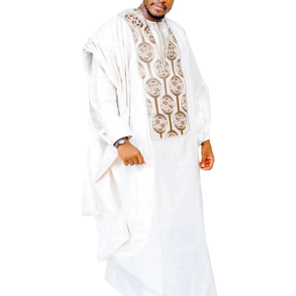 Men’s African Cultural Embroidery Suit – Long Sleeve 3PC Set - Free Delivery Worldwide only at Flexi Africa
