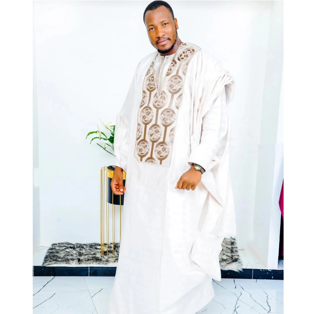 Men’s African Cultural Embroidery Suit – Long Sleeve 3PC Set - Free Delivery Worldwide only at Flexi Africa