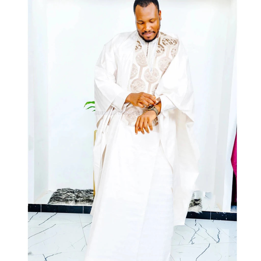 Men’s African Cultural Embroidery Suit – Long Sleeve 3PC Set - Free Delivery Worldwide only at Flexi Africa