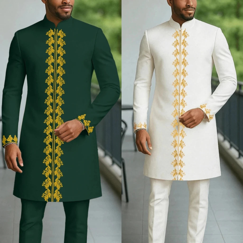 Men's African Dashiki 2-Piece Kaftan Set | Flexi Africa - Free Delivery Worldwide only at Flexi Africa