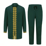 Men's African Dashiki 2-Piece Kaftan Set | Flexi Africa - Free Delivery Worldwide only at Flexi Africa