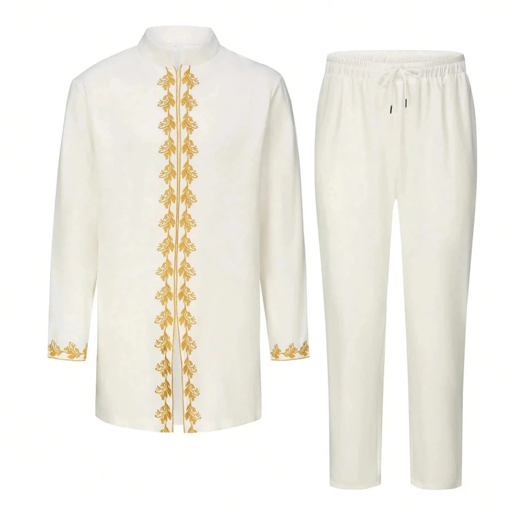 Men's African Dashiki 2-Piece Kaftan Set | Flexi Africa - Free Delivery Worldwide only at Flexi Africa