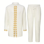 Men's African Dashiki 2-Piece Kaftan Set | Flexi Africa - Free Delivery Worldwide only at Flexi Africa