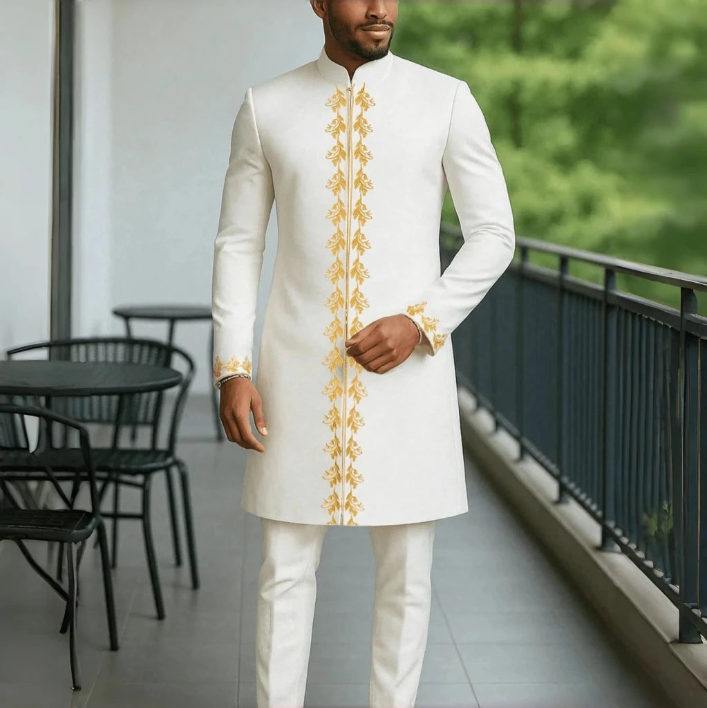 Men's African Dashiki 2-Piece Kaftan Set | Flexi Africa - Free Delivery Worldwide only at Flexi Africa