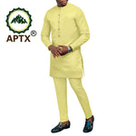 Men's African Dashiki 2-Piece Set – Quarter Sleeve Shirt & Trousers - Free Delivery Worldwide only at Flexi Africa
