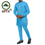 Men's African Dashiki 2-Piece Set – Quarter Sleeve Shirt & Trousers - Free Delivery Worldwide only at Flexi Africa