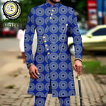 Men’s African Dashiki Suit – Printed Jacket and Ankara Pants 2-Piece Wedding Attire - Free Delivery Worldwide only at Flexi Africa