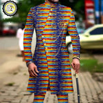 Men’s African Dashiki Suit – Printed Jacket and Ankara Pants 2-Piece Wedding Attire - Free Delivery Worldwide only at Flexi Africa