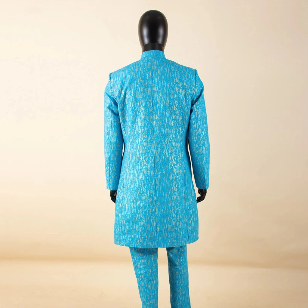 Men’s African Dashiki Suit – Printed Jacket and Ankara Pants 2-Piece Wedding Attire - Free Delivery Worldwide only at Flexi Africa