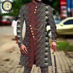 Men’s African Dashiki Suit – Printed Jacket and Ankara Pants 2-Piece Wedding Attire - Free Delivery Worldwide only at Flexi Africa